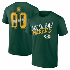 Green Bay Packers Hustle Personalized Name & Number T-Shirt - Green cheap