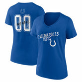 Indianapolis Colts Women's Hustle Personalized Name & Number V-Neck T-Shirt - Royal on sale