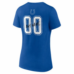 Indianapolis Colts Women's Hustle Personalized Name & Number V-Neck T-Shirt - Royal on sale