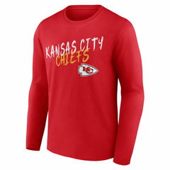 Kansas City Chiefs Hustle Personalized Name & Number Long Sleeve T-Shirt - Red sale