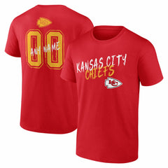 Kansas City Chiefs Hustle Personalized Name & Number T-Shirt - Red cheap