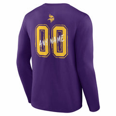 Minnesota Vikings Hustle Personalized Name & Number Long Sleeve T-Shirt - Purple online