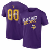 Minnesota Vikings Hustle Personalized Name & Number T-Shirt - Purple discount