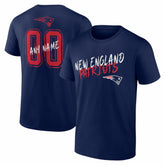 New England Patriots Hustle Personalized Name & Number T-Shirt - Navy on sale