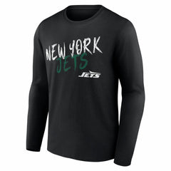 New York Jets Hustle Personalized Name & Number Long Sleeve T-Shirt - Black cheap