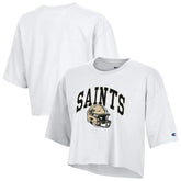 New Orleans Saints Champion Women's Boyfriend Cropped T-Shirt - White online