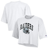 Las Vegas Raiders Champion Women's Boyfriend Cropped T-Shirt - White for sale