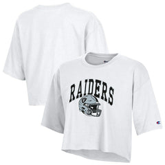 Las Vegas Raiders Champion Women's Boyfriend Cropped T-Shirt - White for sale