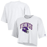 Minnesota Vikings Champion Women's Boyfriend Cropped T-Shirt - White discount