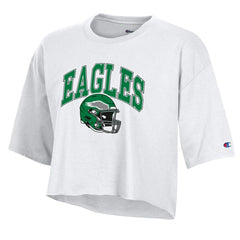 Philadelphia Eagles Champion Women's Boyfriend Cropped T-Shirt - White on sale