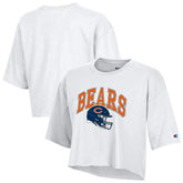 Chicago Bears Champion Women's Boyfriend Cropped T-Shirt - White discount