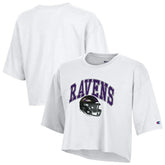 Baltimore Ravens Champion Women's Boyfriend Cropped T-Shirt - White outlet