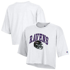 Baltimore Ravens Champion Women's Boyfriend Cropped T-Shirt - White outlet