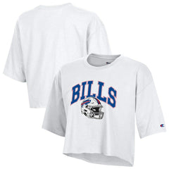 Buffalo Bills Champion Women's Boyfriend Cropped T-Shirt - White for sale