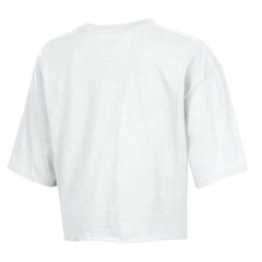 Houston Texans Champion Women's Boyfriend Cropped T-Shirt - White on sale