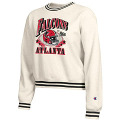 Atlanta Falcons Champion Women's Reverse Weave Fleece Sweatshirt - Cream cheap