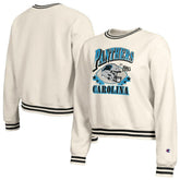 Carolina Panthers Champion Women's Reverse Weave Fleece Sweatshirt - Cream for sale