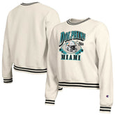 Miami Dolphins Champion Women's Reverse Weave Fleece Sweatshirt - Cream for sale