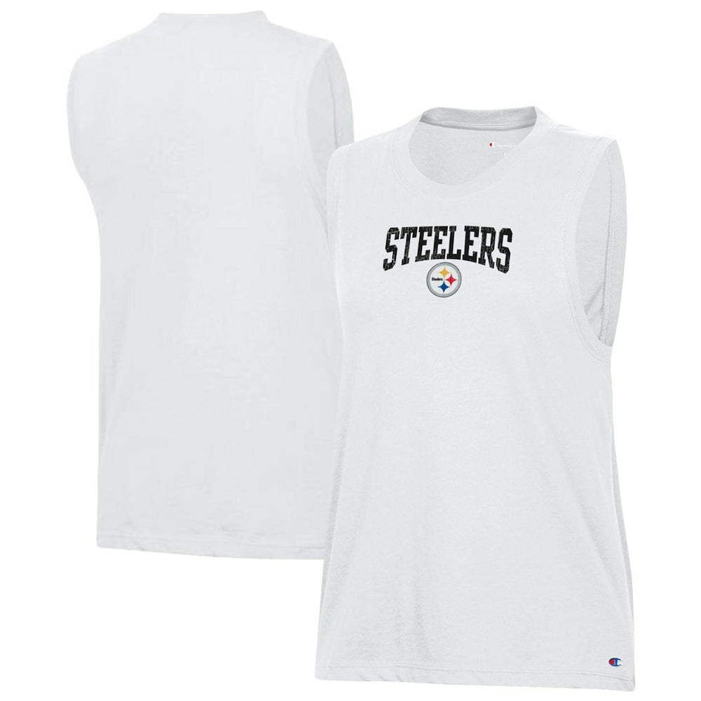 Pittsburgh Steelers Champion Women's Muscle Tank Top - White cheap