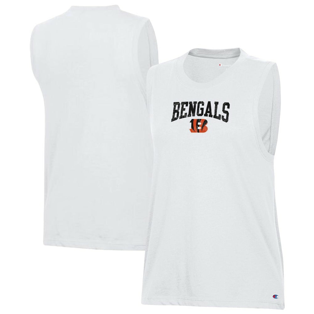 Cincinnati Bengals Champion Women's Muscle Tank Top - White sale