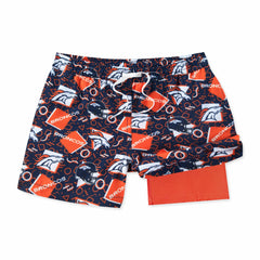 Denver Broncos Chubbies Game Day Fit Classic Lined Swim Trunks - Navy discount