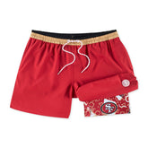 San Francisco 49ers Chubbies The Secret Lined Swim Trunks - Cardinal on sale