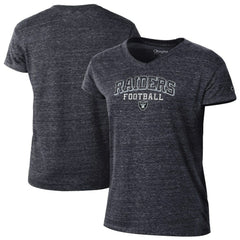 Las Vegas Raiders Champion Women's Triumph Tri-Blend V-Neck T-Shirt - Black outlet