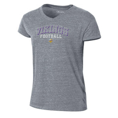 Minnesota Vikings Champion Women's Triumph Tri-Blend V-Neck T-Shirt - Heather Gray on sale