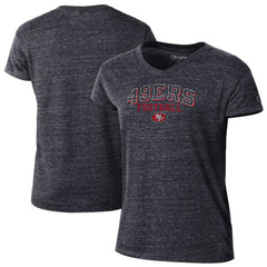 San Francisco 49ers Champion Women's Triumph Tri-Blend V-Neck T-Shirt - Black on sale