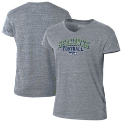 Seattle Seahawks Champion Women's Triumph Tri-Blend V-Neck T-Shirt - Gray on sale