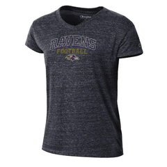 Baltimore Ravens Champion Women's Triumph Tri-Blend V-Neck T-Shirt - Black on sale