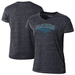 Carolina Panthers Champion Women's Triumph Tri-Blend V-Neck T-Shirt - Black on sale