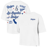Los Angeles Dodgers Women's Collage Script Reed City T-Shirt White