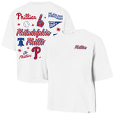 Philadelphia Phillies Women's Collage Script Reed City T-Shirt White