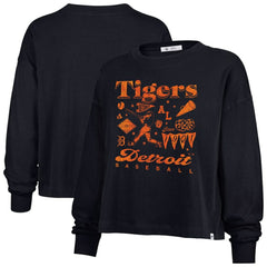 Detroit Tigers Women's Team Collage Sydney Long Sleeve T-Shirt Navy