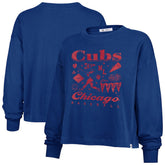 Chicago Cubs Women's Team Collage Sydney Long Sleeve T-Shirt Royal