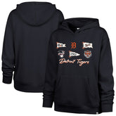 Detroit Tigers Women's Bow & Banners Naomi Hoodie Navy