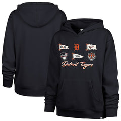 Detroit Tigers Women's Bow & Banners Naomi Hoodie Navy