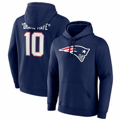 Drake Maye New England Patriots Nickname Hoodie - Navy online