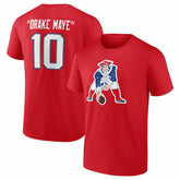 Drake Maye New England Patriots Nickname T-Shirt - Red on sale