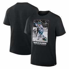 Macklin Celebrini San Jose Sharks NHL Moments Legacy T-Shirt - Black T-shirts