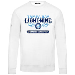 Tampa Bay Lightning Levelwear 2026 NHL Stadium Series Zane Stacked Sweatshirt - White Sweatshirts