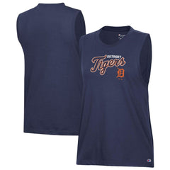 Detroit Tigers Champion Women's Muscle Tank Top Navy