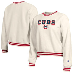 Chicago Cubs Champion Women's Reverse Weave Sweatshirt Cream
