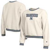 New York Yankees Champion Women's Reverse Weave Sweatshirt Cream