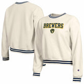 Milwaukee Brewers Champion Women's Reverse Weave Sweatshirt Cream