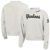 New York Yankees Champion Women's Triumph Tri-Blend Sweatshirt Stone