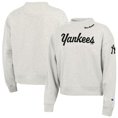 New York Yankees Champion Women's Triumph Tri-Blend Sweatshirt Stone