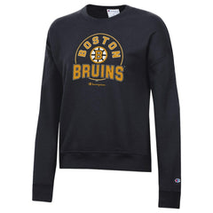 Boston Bruins Champion Women's Powerblend Fleece Sweatshirt - Black Sweatshirts