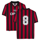 Frank Rijkaard AC Milan Autographed Red/Black Home Jersey on sale - Icons